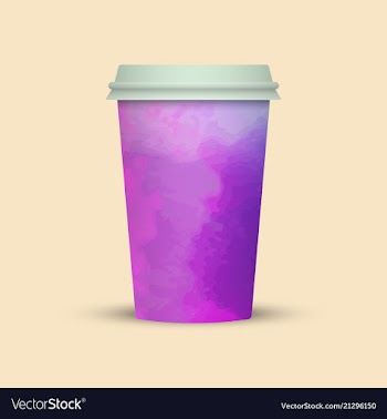 Modern watercolor coffee cup to go vector image