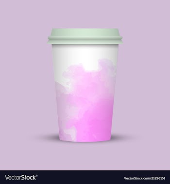 Modern watercolor coffee cup to go vector image