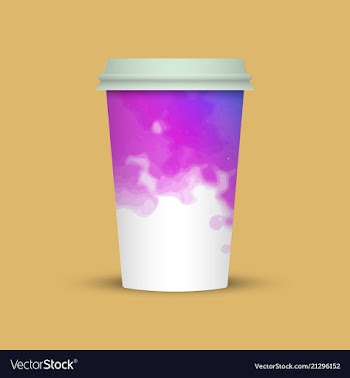 Modern watercolor coffee cup to go vector image
