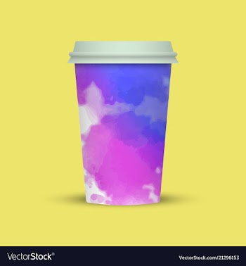 Modern watercolor coffee cup to go vector image