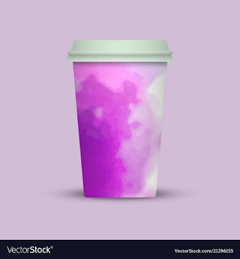Modern watercolor coffee cup to go vector image