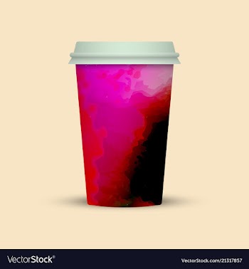 Modern watercolor coffee cup to go vector image