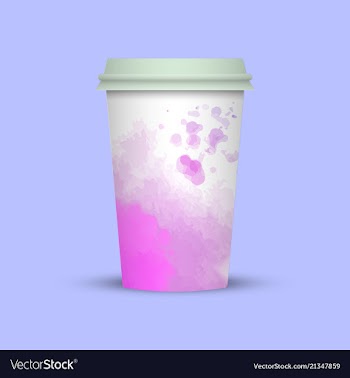 Modern watercolor coffee cup to go vector image