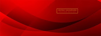 Modern wave banner red background Free Vector