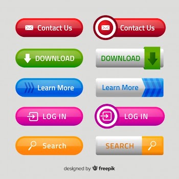 Modern web buttons in gradient style