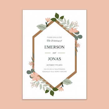 Modern wedding invitation mockup Free Psd
