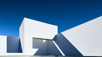 Modern White Minimalist Building Facade