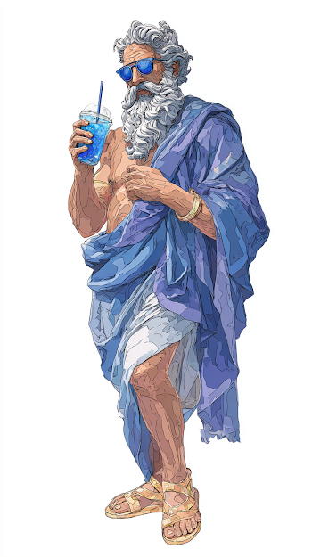 Modern Zeus: The God of Thunder in Sunglasses