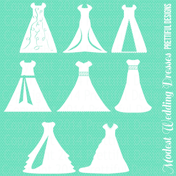 Modest Wedding Dress Clipart Temple LDS Mormon Clip Art png eps ...