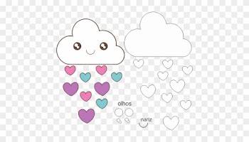 Molde Chuva De Amor Eva - Nuvem De Eva Chuva De Amor