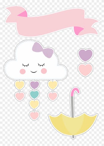 Molde Chuva De Amor Eva - Topo De Bolo Chuva De Amor Para Imprimir
