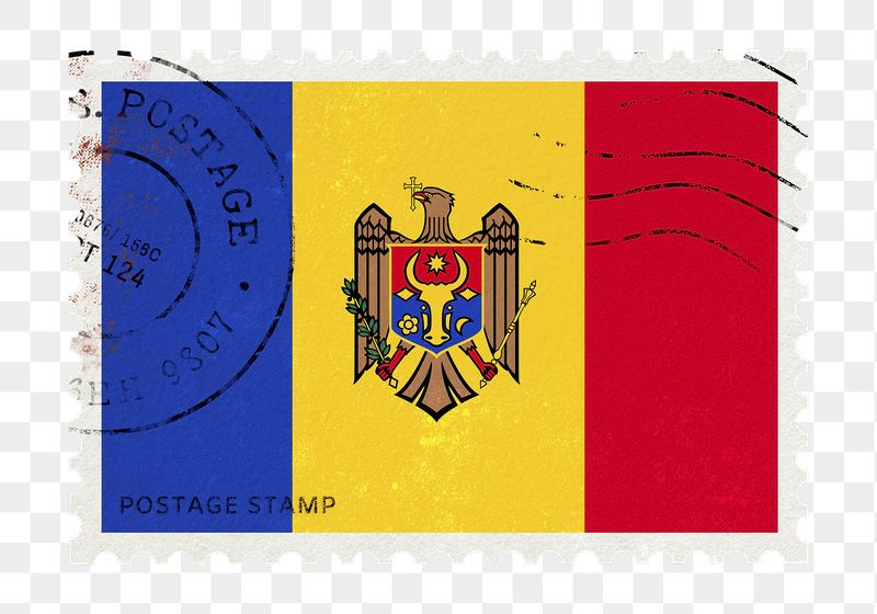 Moldova flag png post stamp | Free PNG - rawpixel