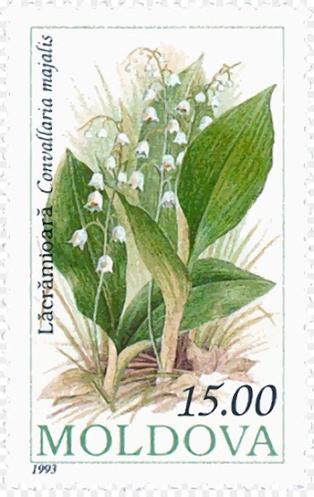 Moldova Postage Stamps Mail Rubber stamp Stamp collecting - lily of the valley 