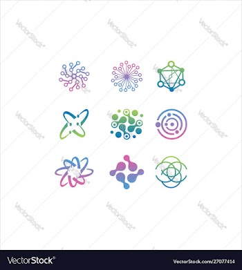 Molecular atom neutron laboratory icon vector image