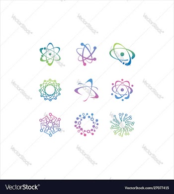 Molecular atom neutron laboratory icon vector image