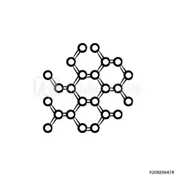 Molecular lattice hand drawn outline doodle icon