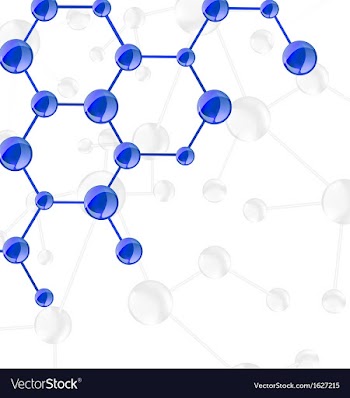 					Molecular structures chain vector image														