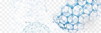Molecule Chemistry Illustration - Science and technology background pentagonal hollow ball 