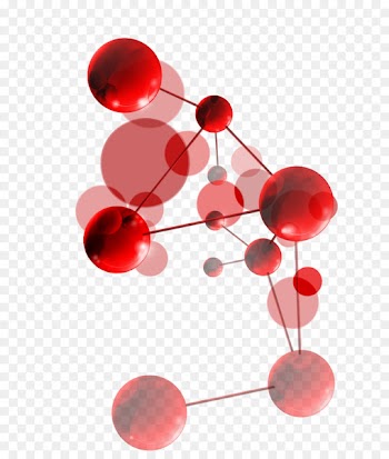 Molecule Clip art - Vector red creature chain 