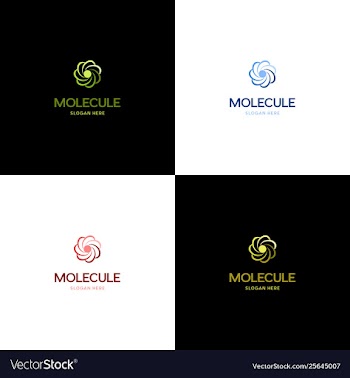 Molecule creative logo design vector image