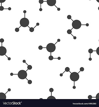 Molecule pattern vector image