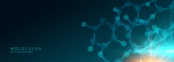 Molecules structure medical science and healthcare background banner Free Vector