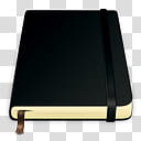 Moleskine Icons, moleskine_pure_, black and brown wooden frame transparent background PNG clipart