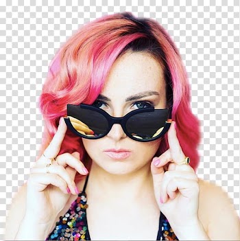 Molly Burke Render , women wearing a black framed sunglasses transparent background PNG clipart