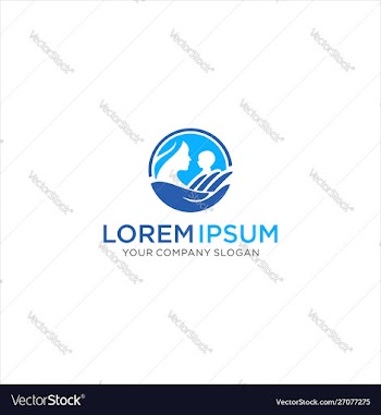 Mom and ba bacare logo design concept vector image