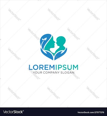 Mom and ba bacare logo design concept vector image