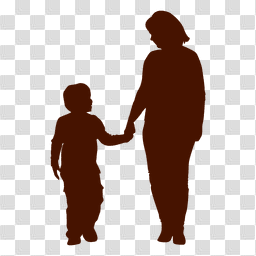 Mom and dauther walking cartoon - Transparent PNG & SVG vector