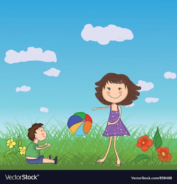 Mom playing with son vector image