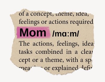 Mom ripped dictionary, editable word | Free PSD - rawpixel