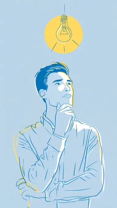 Moment of Inspiration: A Man Contemplating Ideas Moment of Inspiration: A Man Contemplating Ideas