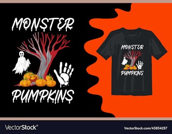 momster pumpkins t shirt design