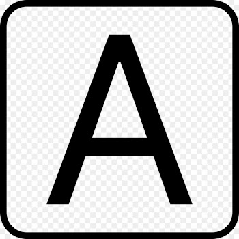 Mon A-Schild Font Triangle Letter - tiki light 