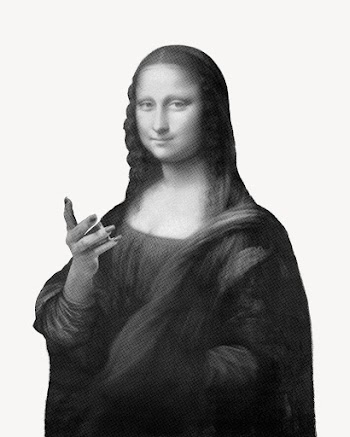 Mona Lisa in greyscale, Da | Free PSD - rawpixel