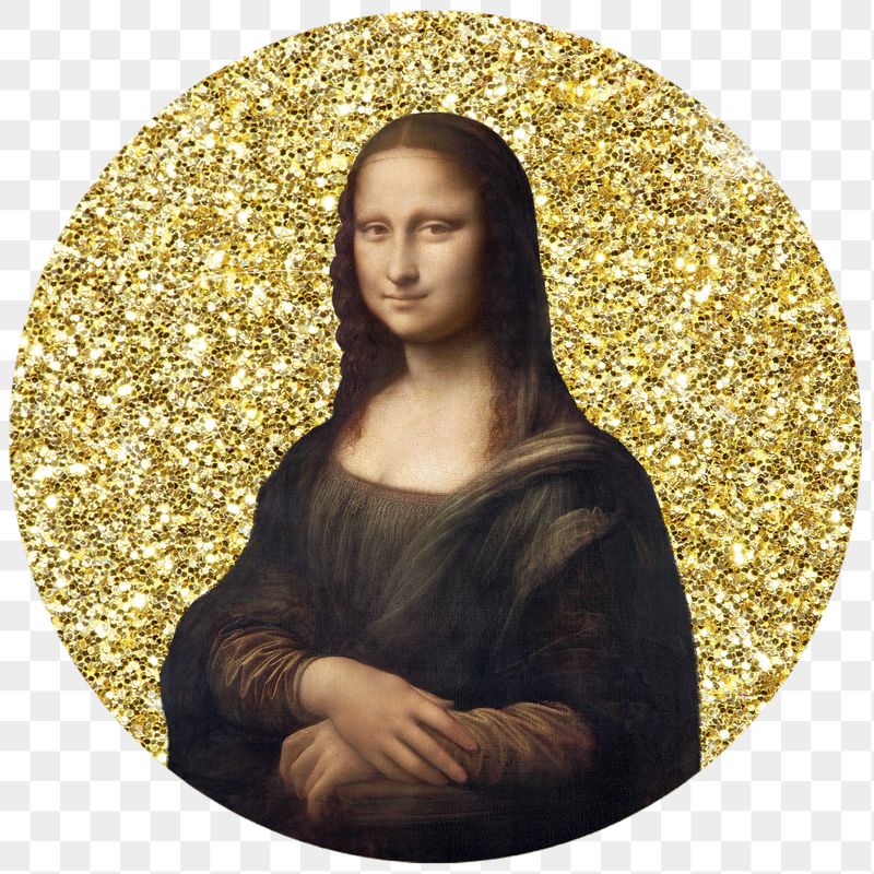 Mona Lisa png badge sticker, | Free PNG - rawpixel