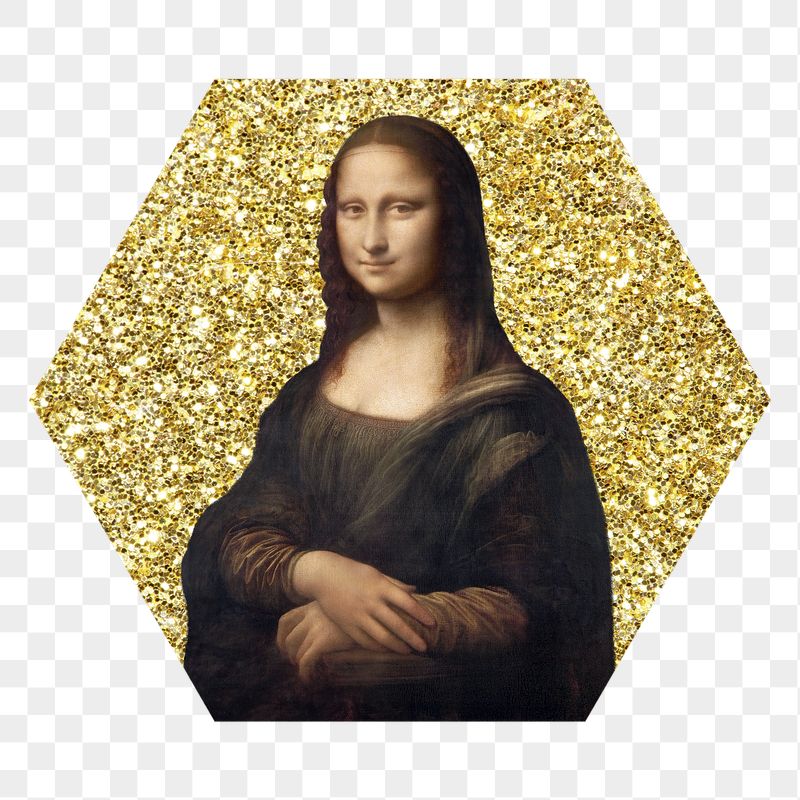 Mona Lisa png badge sticker, | Free PNG - rawpixel