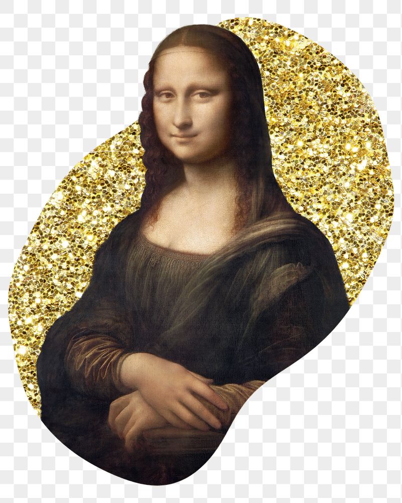 Mona Lisa png badge sticker, | Free PNG - rawpixel