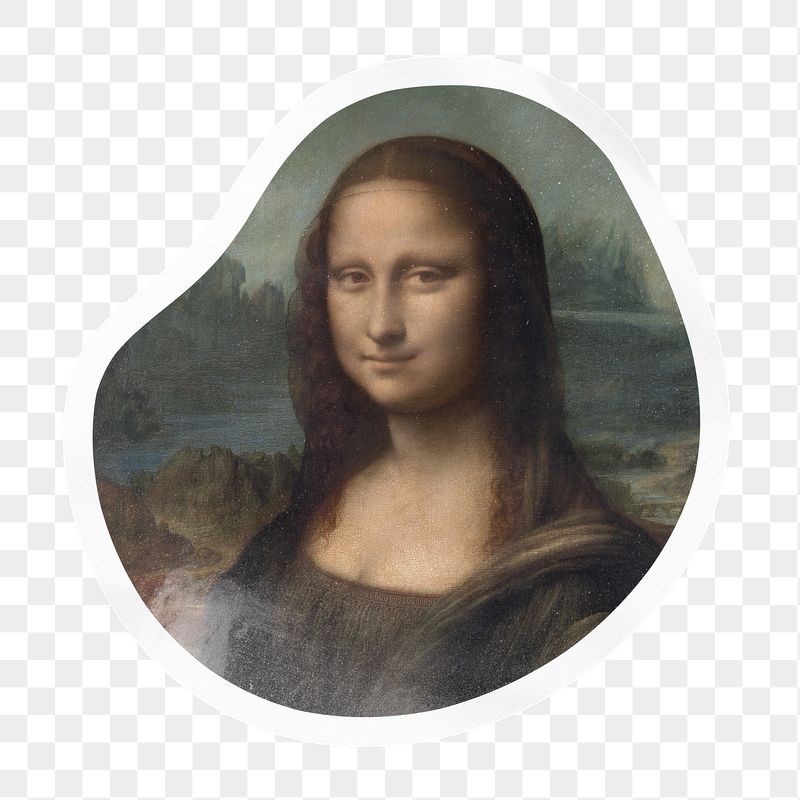 Mona Lisa png badge sticker | Free PNG - rawpixel