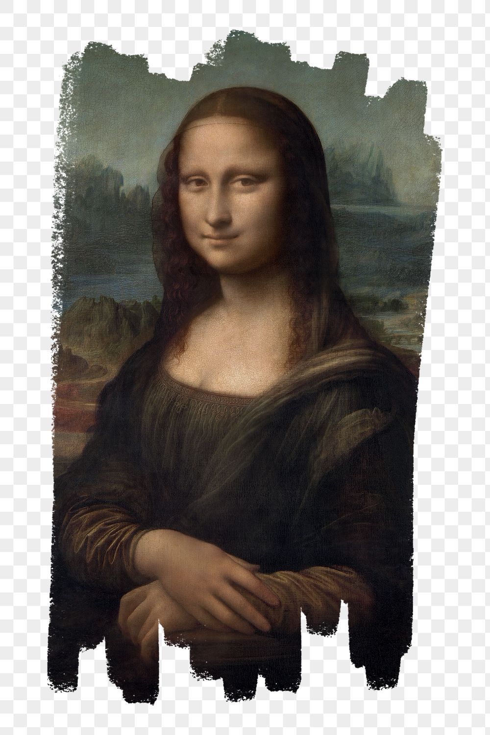 Mona Lisa png, brush stroke | Free PNG - rawpixel