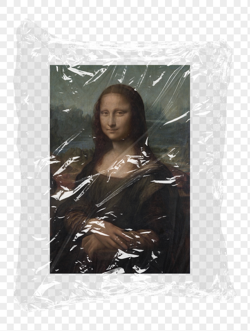 Mona Lisa png plastic packaging | Free PNG - rawpixel
