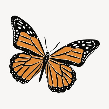 Monarch butterfly sticker, insect illustration | Free PSD - rawpixel