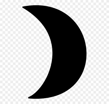 Mond Clipart Schwarz Weiß - Crescent Moon Clipart
