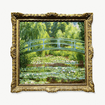 Monet&rsquo;s The Japanese Footbridge framed | Free Photo - rawpixel