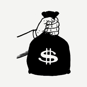 Money bag collage element, vintage | Free PSD Illustration - rawpixel