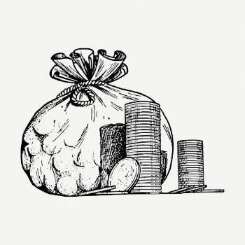 Money bag drawing, vintage finance | Free PSD - rawpixel