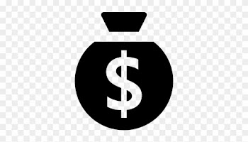 Money Bag Of Black Circular Shape With Dollars Sign - Dollar Sign