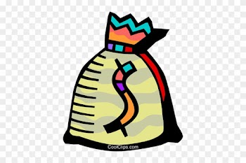Money Bags Royalty Free Vector Clip Art Illustration - Budgie Clipart